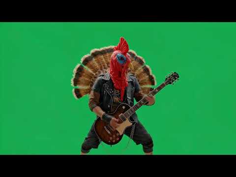 The Turkey Song 4k green screen #electricguitar