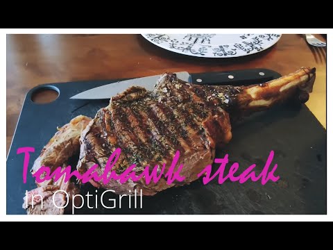 Tomahawk steak in OptiGrill