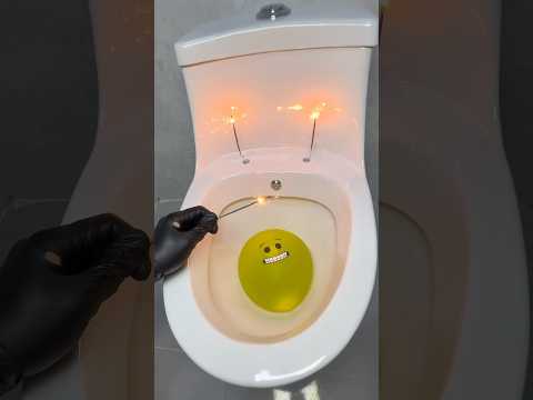 first Toilet Bomb video #shorts #viral #toilet #balloon