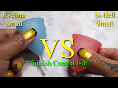 Evelina vs Si-Bell SMALL Menstrual Cup Squish