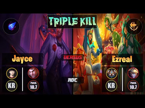 Viper JAYCE (ADC) [Phase Rush] VS EZREAL - Challenger KR Patch 10.7 Triple Kill