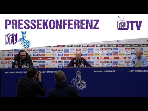 The press conference after the match was abandoned in Duisburg