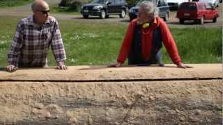 preview picture of video 'Franklin Working Waterfront: Cutting a Plank from an old Blue Gum Log'