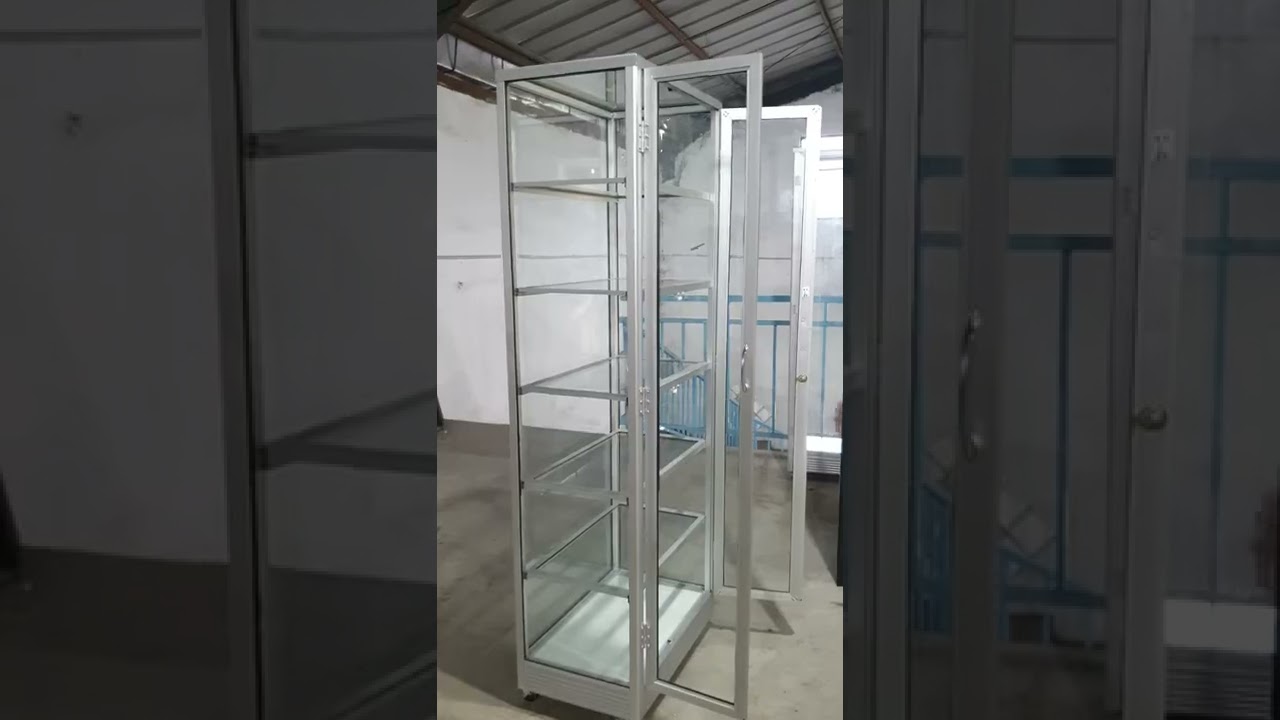 N73 65X40X180 CM LEMARI RAK ETALASE 6 SUSUN ALUMINIUM SILVER