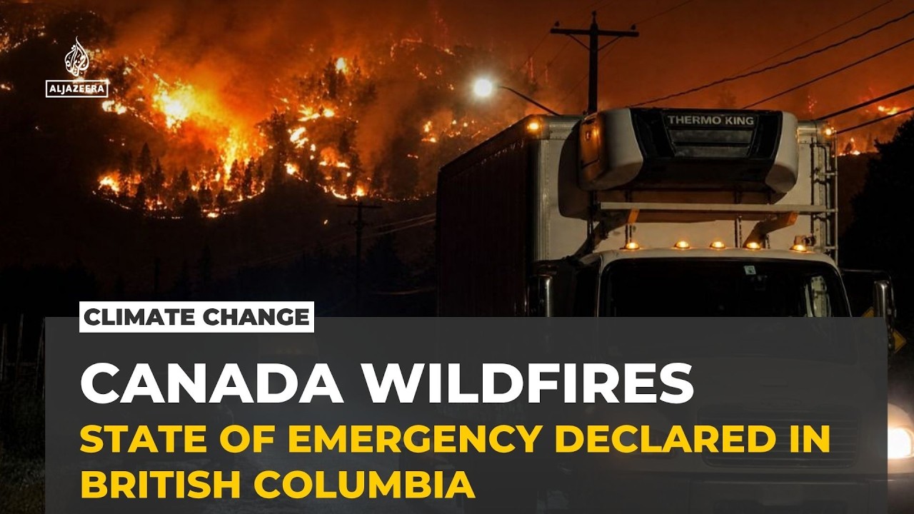 Canada wildfire: 20,000 evacuated as fast-moving blaze spreads in British Columbia