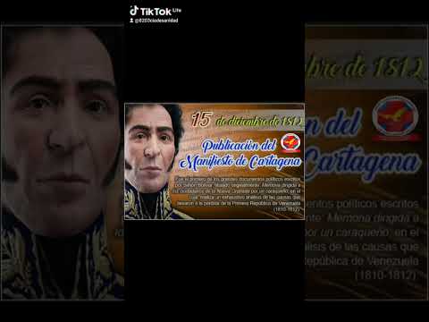 #15DIC25|| #efemerides Manifiesto de Cartagena escrito por Simón Bolívar el 15 de Diciembre de 1812.