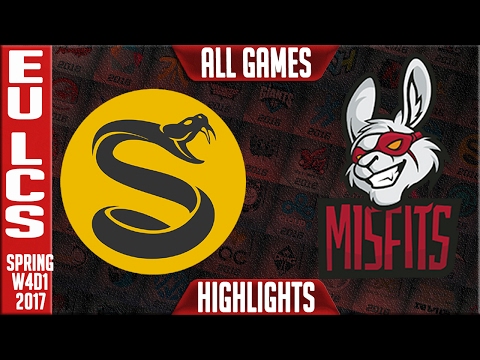 Splyce vs Misfits Highlights All Games - EU LCS W4D1 Spring 2017 - SPY vs MSF All Games