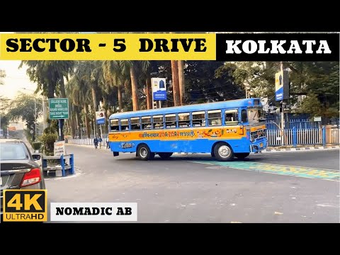 Kolkata : [4K] Drive | Sector - 5, Saltlake, Bidhannagar | Kolkata's Corporate Hub