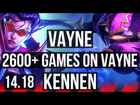 VAYNE vs KENNEN (TOP) | 2600+ games, 8/2/5 | EUW Master | 14.18