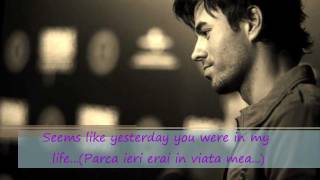 Enrique Iglesias - Wish you were here(english&romanian lyrics on screen)