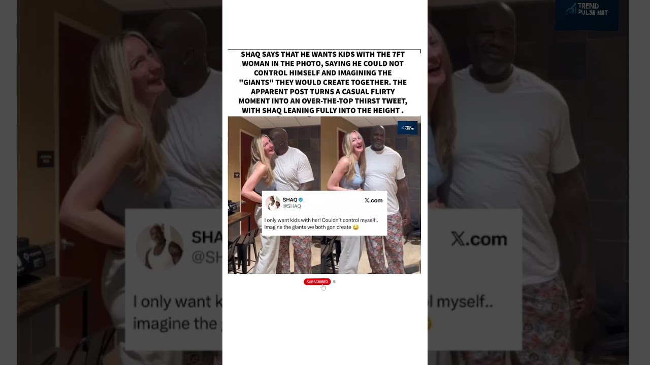 SHAQ Goes Wild on Twitter! Wants Kids with 7FT Woman 😱👀 #fyp #ytshorts #fypage