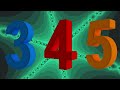 3D Numbers From 0 To 1000 With Fractal Background