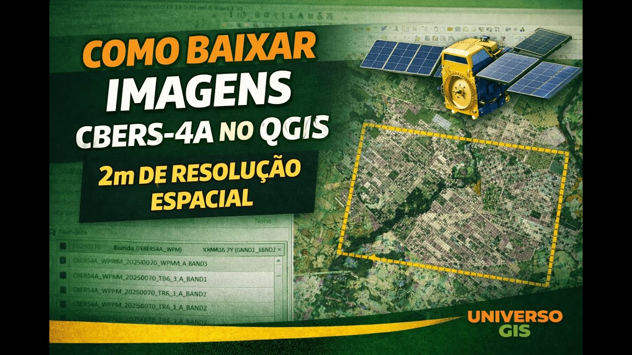 Baixe Imagens CBERS-4A no QGIS com 2m de Resolucao