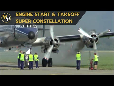 [HD] Super Constellation smokey engine startup and takeoff at Altenrhein - 08/07/2015