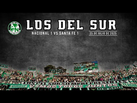 "Los Del Sur, Fiesta en la Popular del Atanasio Girardot (Nacional Vs  Santa Fe) 25/07/2025" Barra: Los del Sur &bull; Club: Atlético Nacional