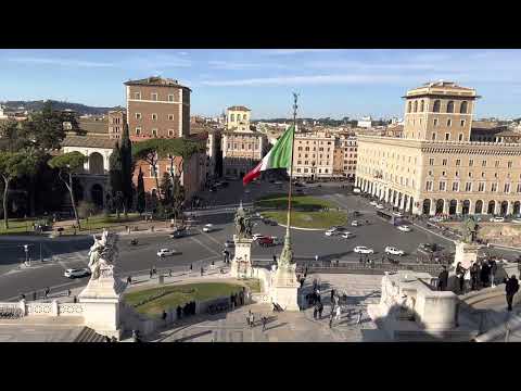 Aerial View of Piazza Venizia Rome Italy. #rome #italy