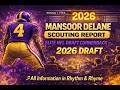 Mansoor Delane Scouting Report Elite NFL Draft Cornerback 2026