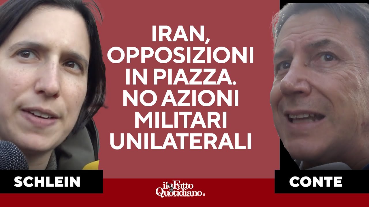 Iran, Schlein: "Qui per l'autodeterminazione del popolo". Conte: "No azioni militari unilaterali"