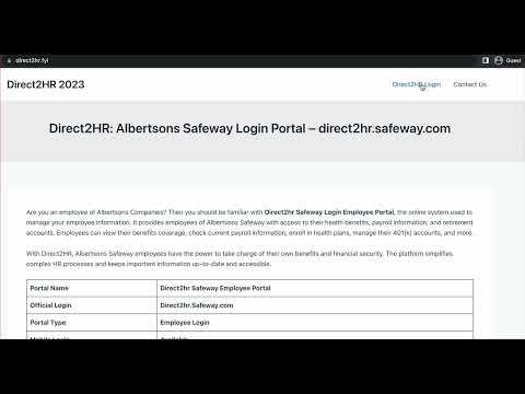 Direct2hrsafeway