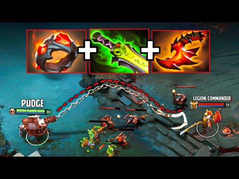 Crazy Raid Boss Build Giant Ring + Overwhelming Blink Mid Lane 32Kills Carry 🔥 Pudge  Dota 2