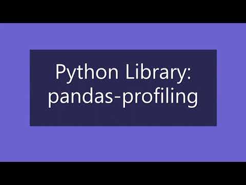 Python Library: pandas-profiling