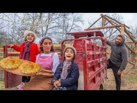 The Beginning of Spring in the Far Mountain Village, Cooking Uzbek Samsa WITHOUT AN OVEN
