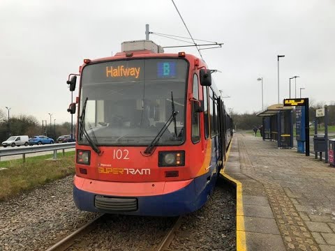 Sheffield Supertram - Halfway to Fitzalan Square (Full Ride)