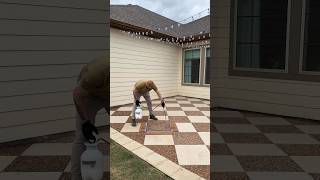 EUROPEAN INSPIRED BACKYARD PT. 3- pea gravel glue! #backyardtransformation #interiordesign