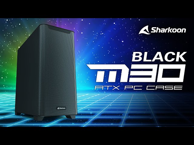Sharkoon M30 Black E-ATX com Lateral Metálica USB 3.0 Preta video