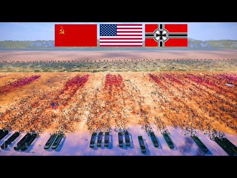 USA, RUSSIA & GERMAN FORCES  vs 4,000,000 ALIENS & PREDATORS - Ultimate Epic Battle Simulator 2