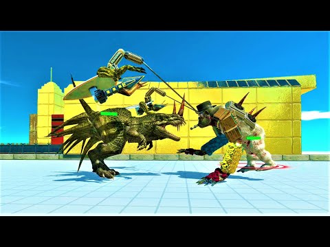 POD T-REX VS THUG LIFE GORO animal revolt battle simulator Health Bar
