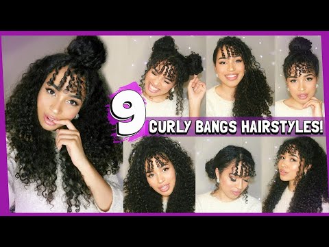 9 CURLY HAIRSTYLES FOR CURLY BANGS/FRINGES - NATURALLY...