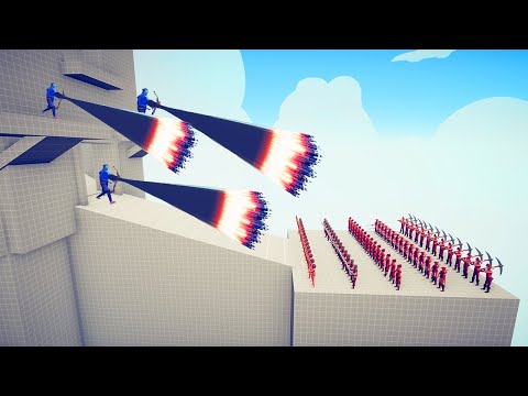 MELEE ARMY vs CASTLE of OP RANGED UNITS! | TABS - Totally Accurate Battle Simulator