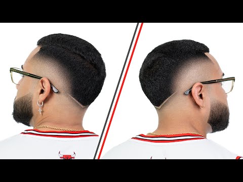 FLAWLESS V-SHAPED DROP FADE HAIRCUT TUTORIAL!
