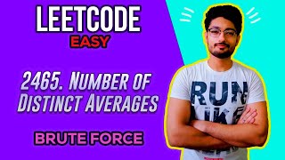 YouTube video '2465. Number of Distinct Averages | LEETCODE EASY'