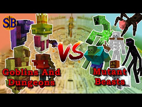 Goblins and Dungeons vs Mutant Monsters | Minecraft Mob Battle