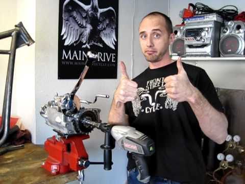 Harley ratchet top 4-speed transmission bench test by Maindrive Cycle