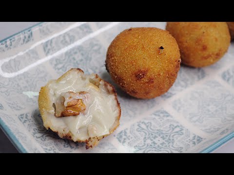 Croquetas de queso azul y nueces - receta fácil