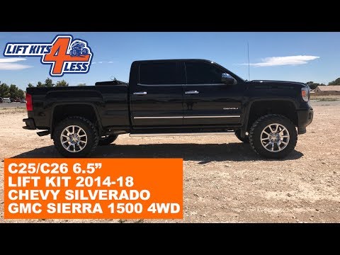 Zone Offroad C25N/C26N 6.5" Lift Kit 2014-18 Chevy Silverado/GMC Sierra ( Before/After)