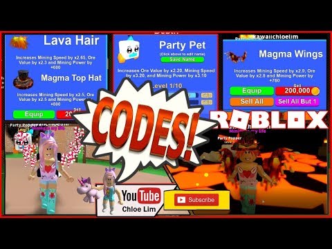 Roblox Gameplay Mining Simulator 4 New Codes Lava Wold Lava Hair Magma Wings Magma Top Hat And Party Pet Steemit - roblox gameplay survive the red dress girl red dress girl vs black dress girl loud warning steemit