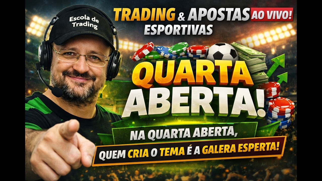 Trading e Apostas Esportivas AO VIVO | Quarta Aberta: Tema Escolhido Pelo Chat!
