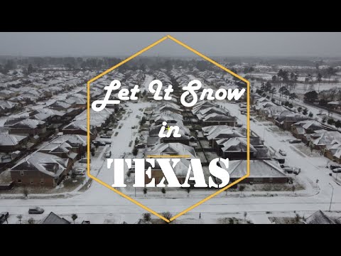 Winter Storm In Texas | 4K Drone Aerial Footage
