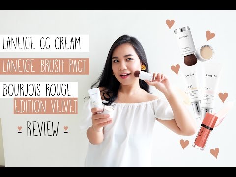 Laneige CC Cream & Laneige Brush Pact + Bourjois Rouge Edition Velvet Lipstick ♥ Review ♥