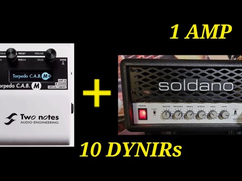1 Amp Guitar and Riff 10 Virtual Cabinets. Soldano SLO Mini and Two Notes CAB M+