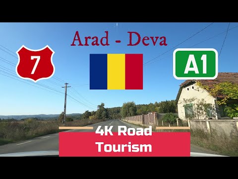 Driving Romania: A1 & DN7 Deva - Arad - 4k scenic drive through Mureș Valley