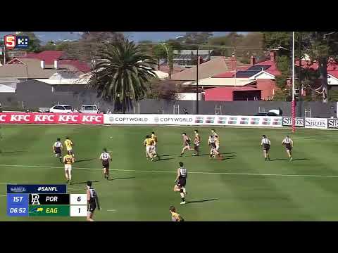 Rd 17 Hostplus SANFL Snapshot - Eagles' Connor Ballenden crumbs & kicks checkside goal