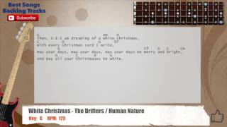 White Christmas - The Drifters / Human Nature Bass Backing Track with scale, chords and lyrics