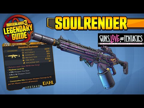 Borderlands 3 | SOULRENDER - Legendary Weapons Guide!!! Guns, Love & Tentacles DLC