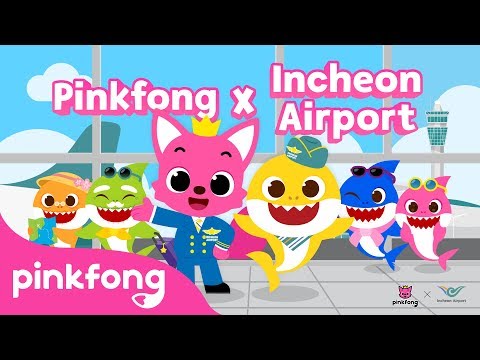 Pinkfong &amp; Baby Shark at the Airport! | Pinkfong X Incheon Airport | BTS Sketch Video