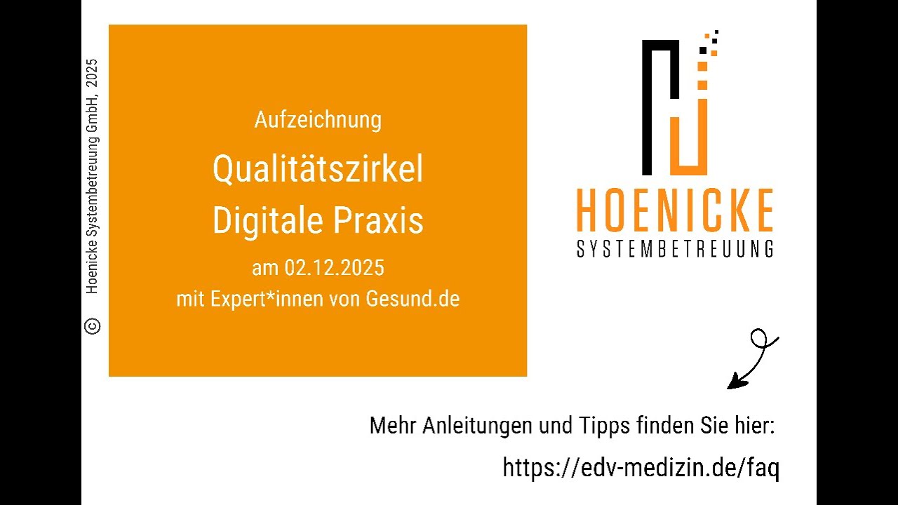 Hoenicke Qualitätszirkel Digitale Praxis 02/12/2025